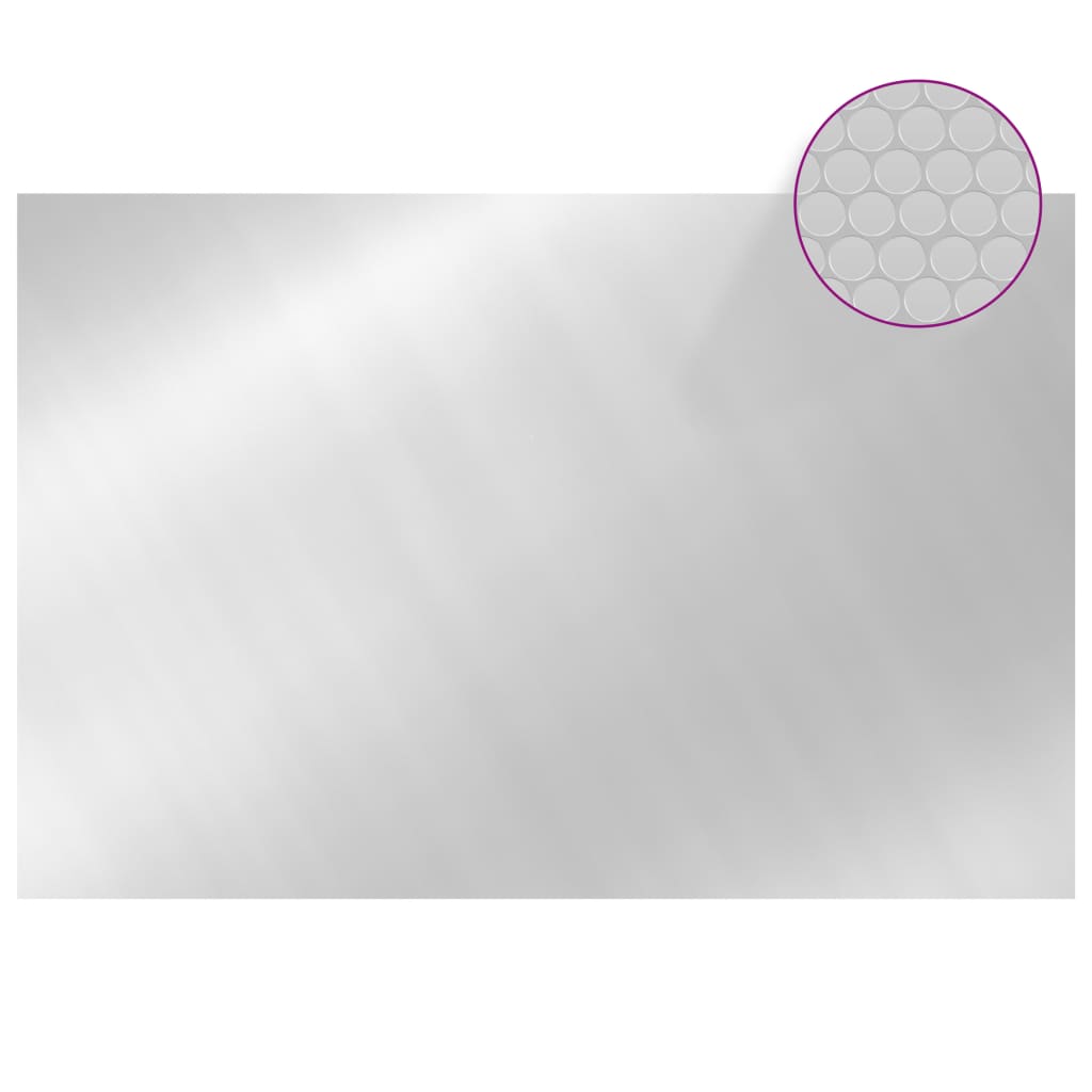 Vidaxl Pool Cover 300x200 cm pe sølvfarvet