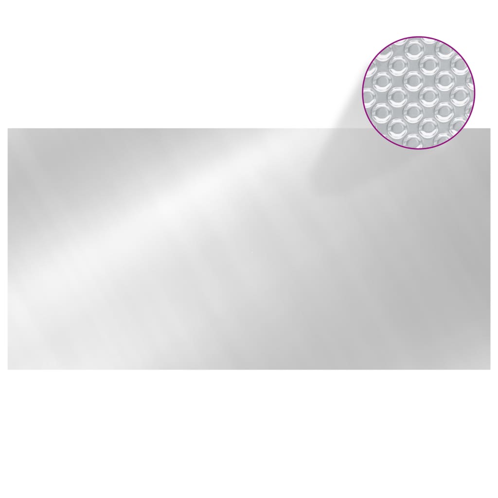 Vidaxl Swimming Pool Cover 975x488 cm pe sølvfarvet
