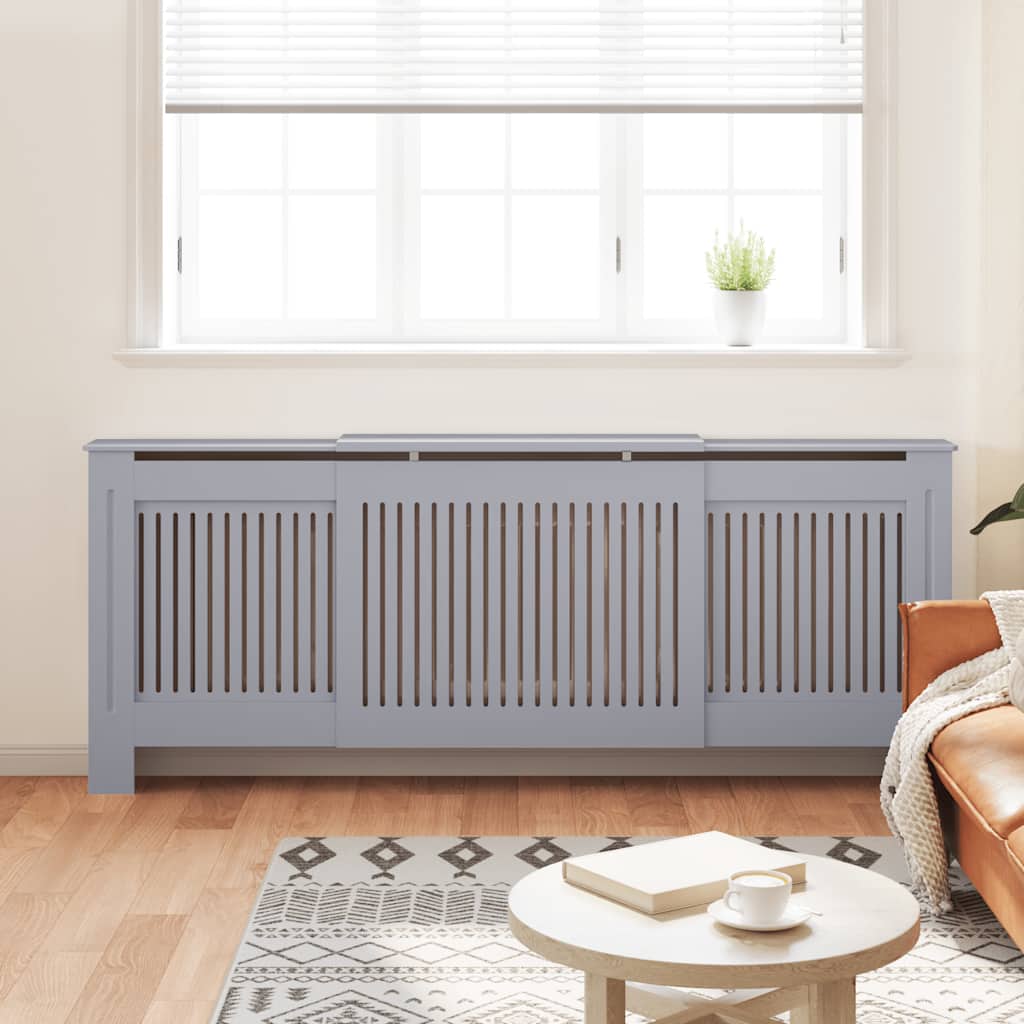 Vidaxl Radiatorom Construction 205 cm MDF Gray