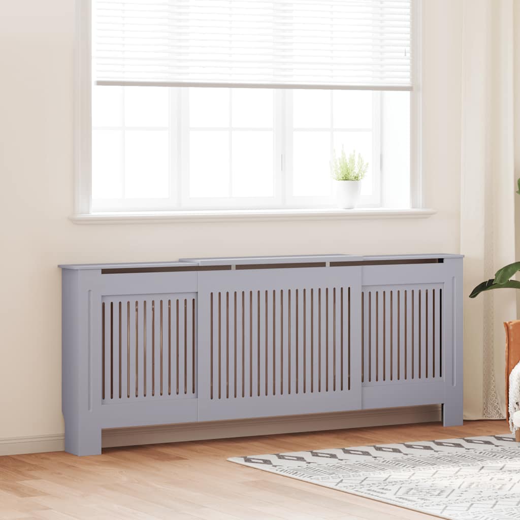 Vidaxl Radiatorom Construction 205 cm MDF Gray