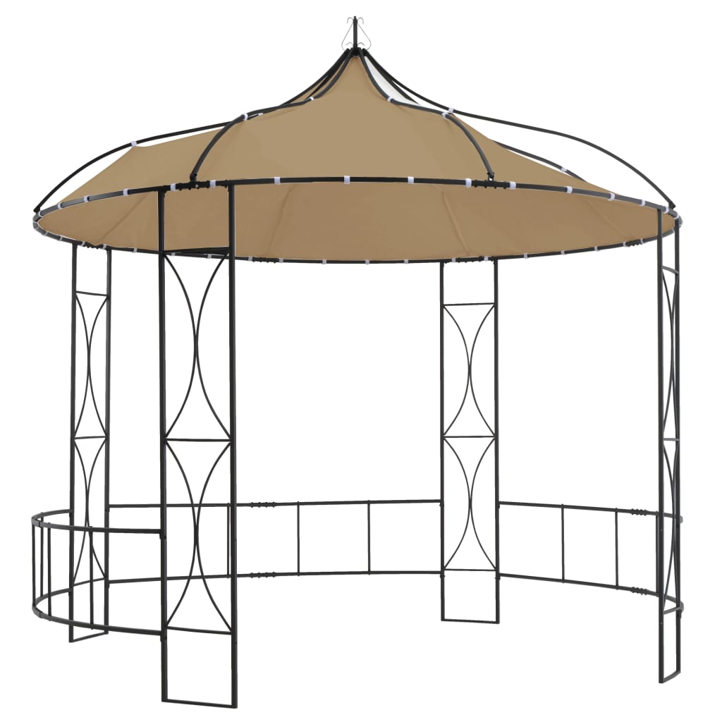 Vidaxl Arbor omkring 300x290 cm taupe