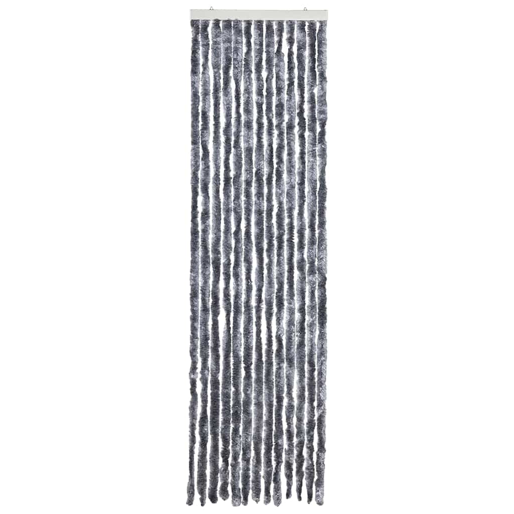 Vidaxl Fly Curtain 56x200 cm Chenille Silver Colored