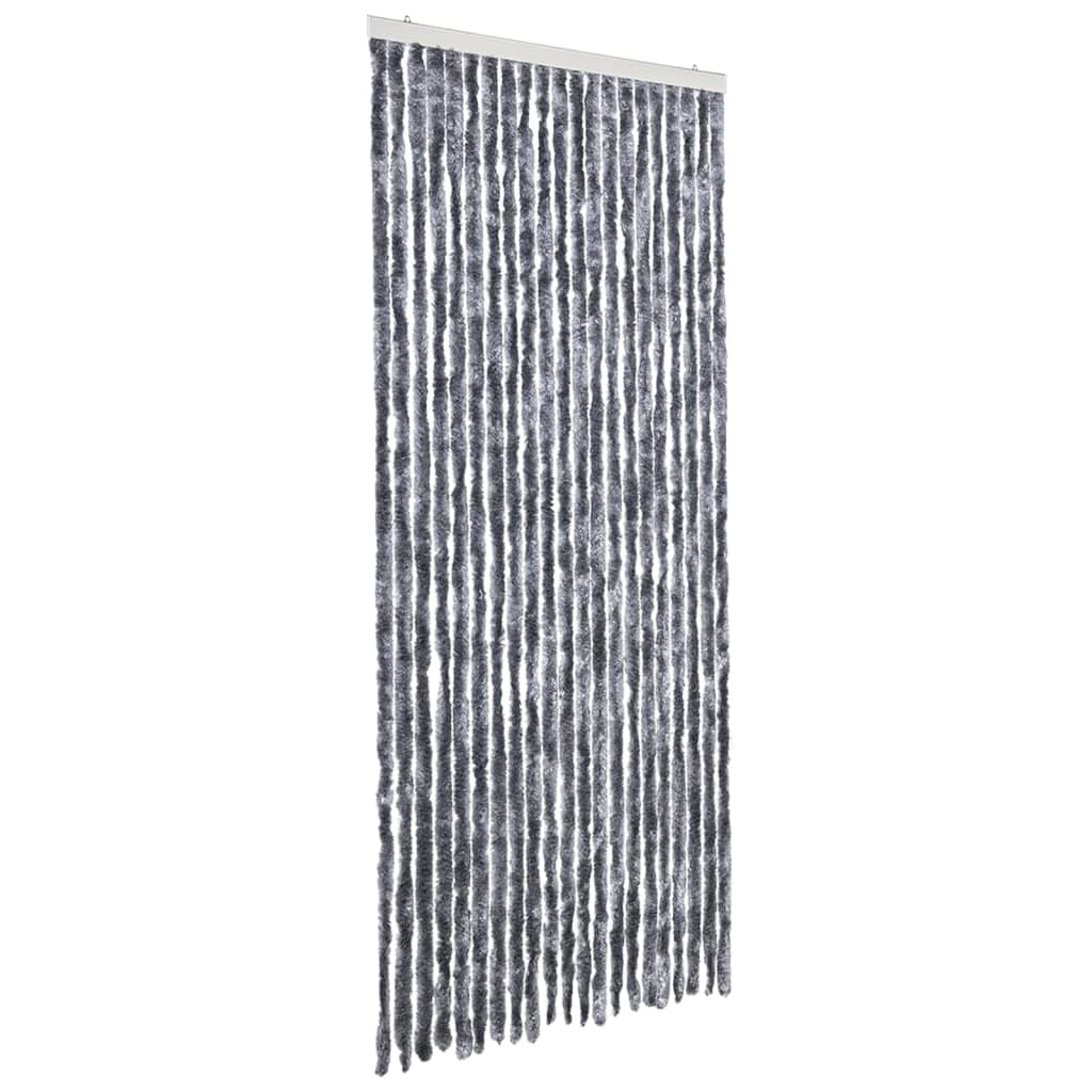 Vidaxl Fly Curtain 90x200 cm Chenille Silver Colored