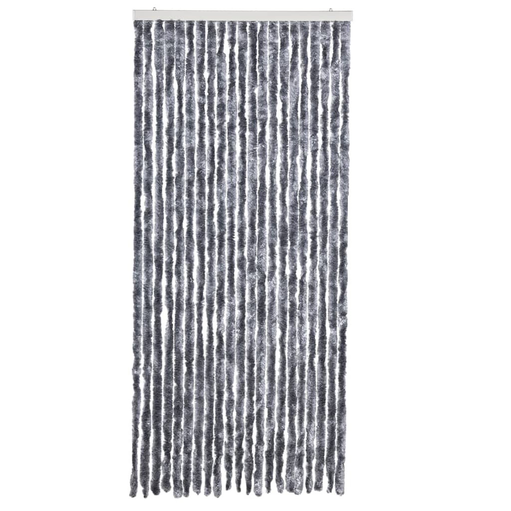 Vidaxl Fly Curtain 90x200 cm Chenille Silver Colored