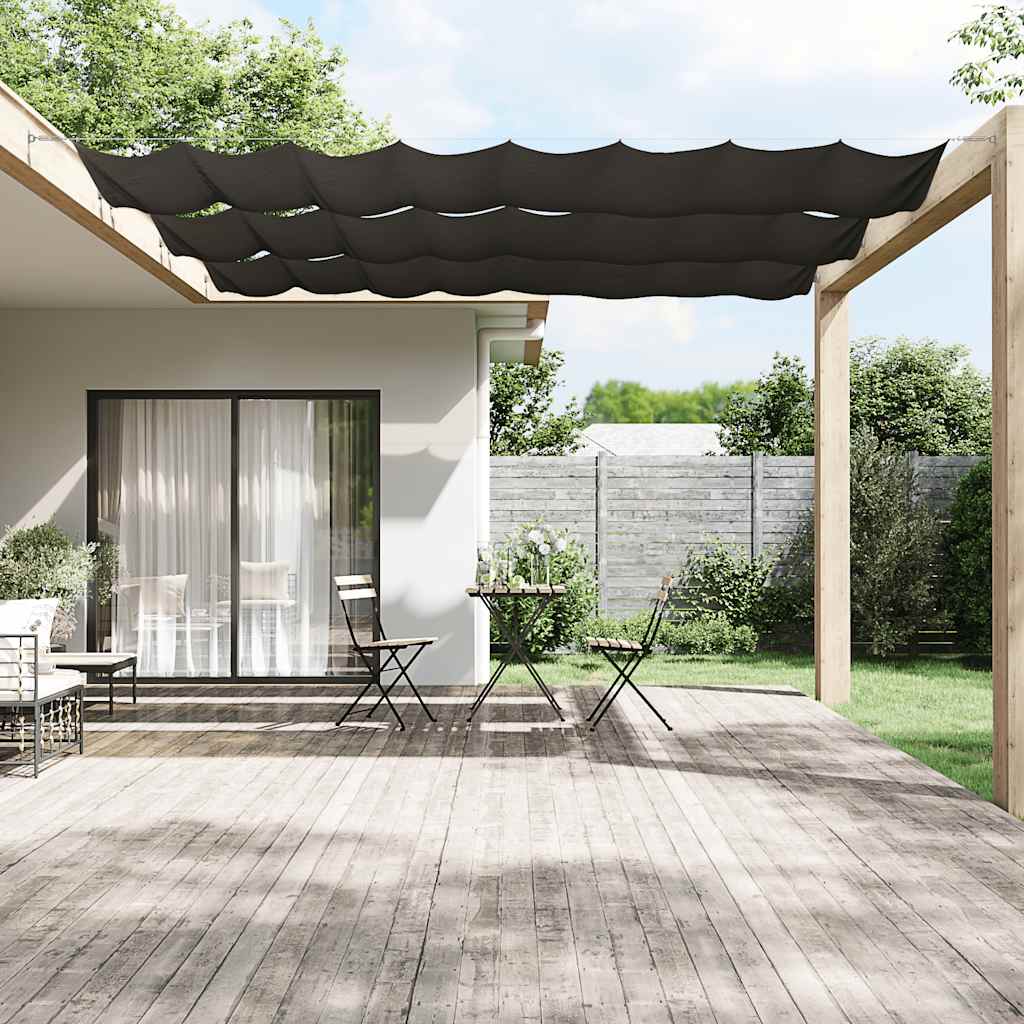 Vidaxl Luifel Vertical 140x800 cm Oxford stof Anthracite -farvet