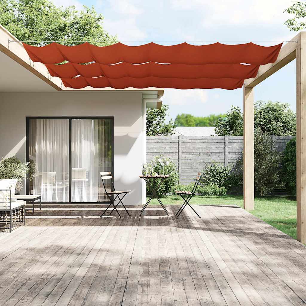 Vidaxl Luifel Vertical 60x1200 cm Oxford Stof Terracotta -farvet
