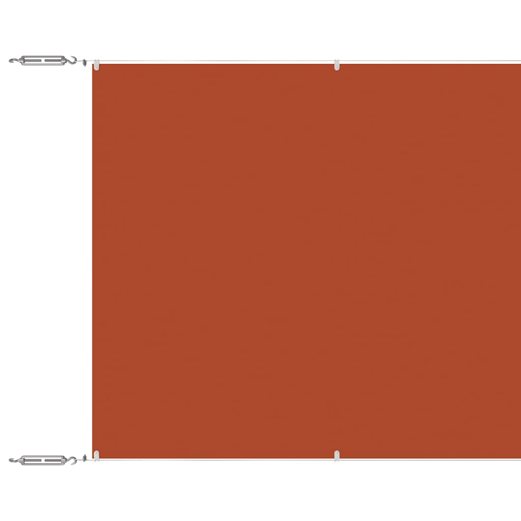Vidaxl Luifel Vertical 100x800 cm Oxford Stof Terracotta -farvet