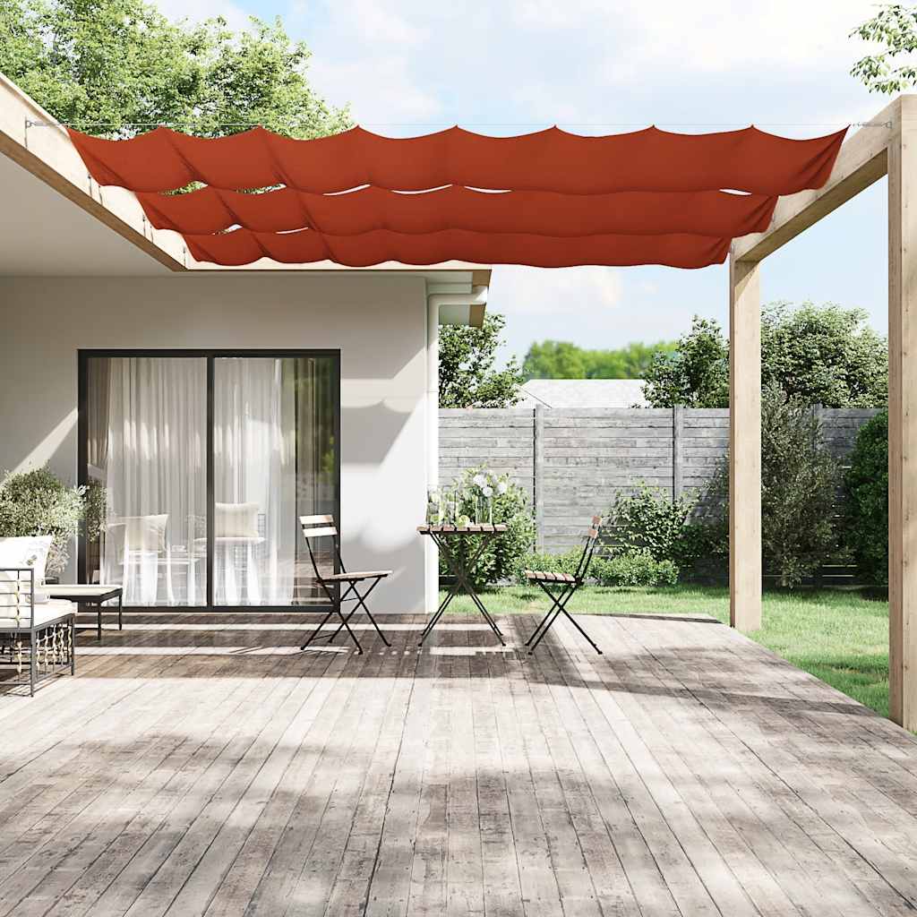 Vidaxl Luifel Vertical 100x1000 cm Oxford Stof Terracotta -farvet