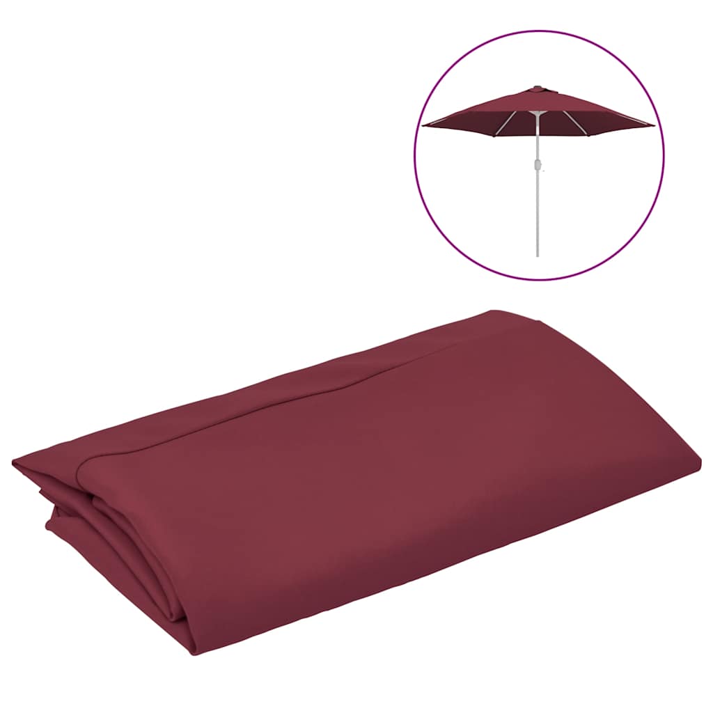 Vidaxl Udskiftningsklud til parasol 300 cm bordeaux rød