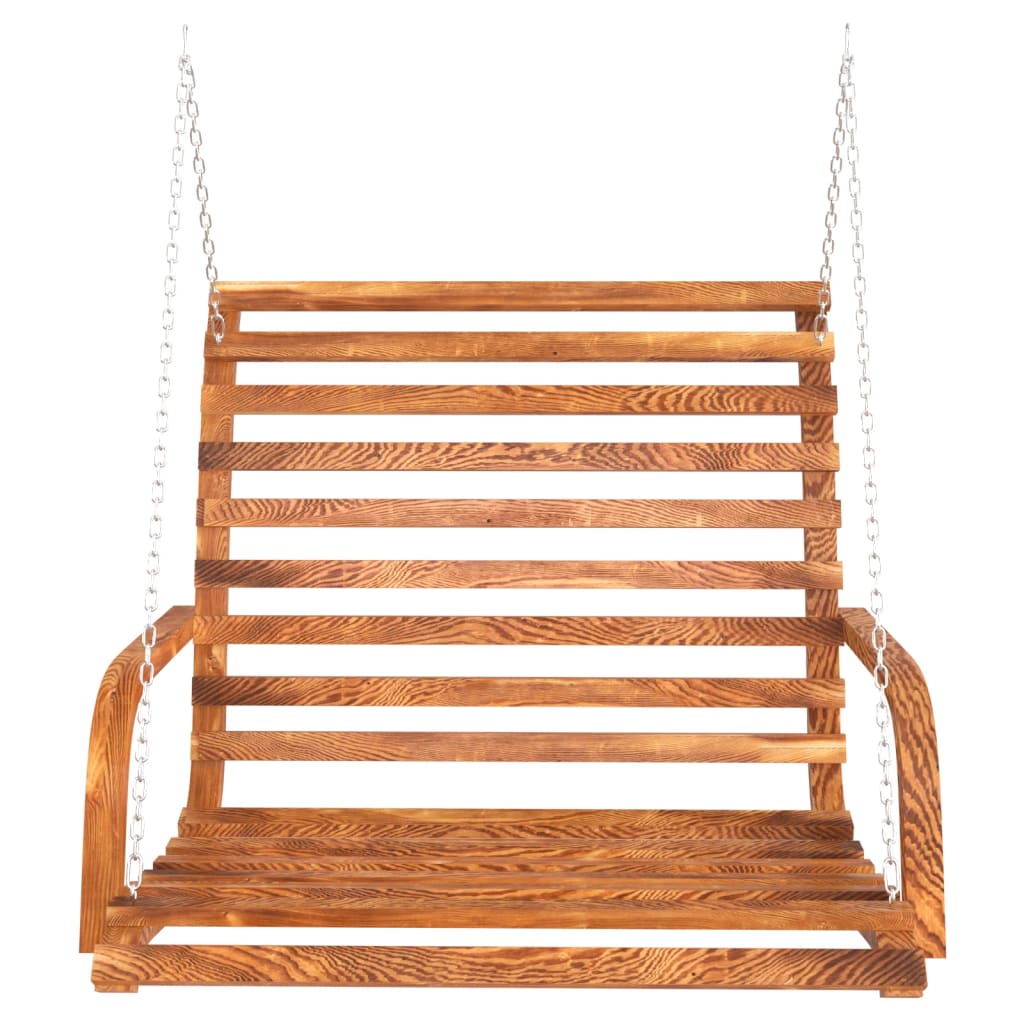 Vidaxl schommelbank 126x63x92 cm gebogen hout met teakafwerking