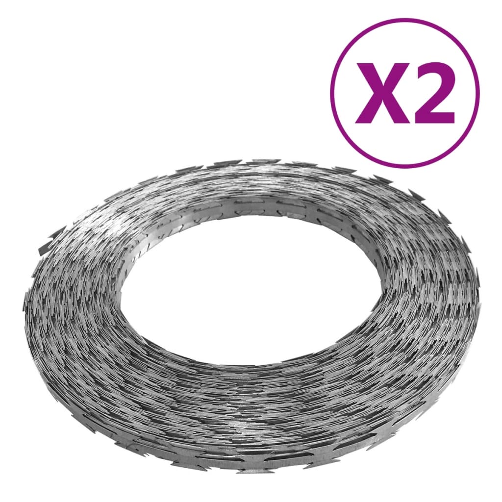 Vidaxl barbermaskine pigtråd 2 stk bto-22 100 m stål