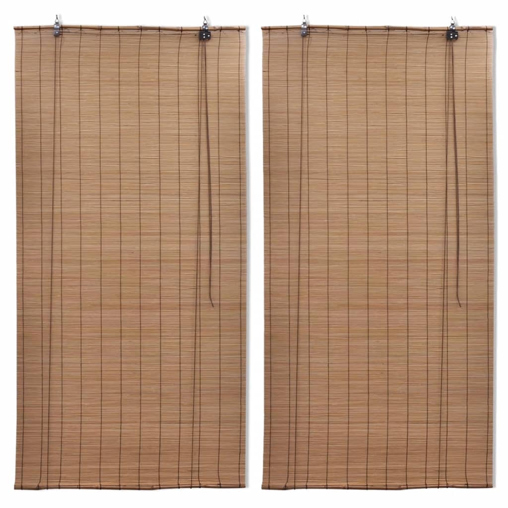 Vidaxx rullegardiner 2 stk 100x160 cm bambusbrune