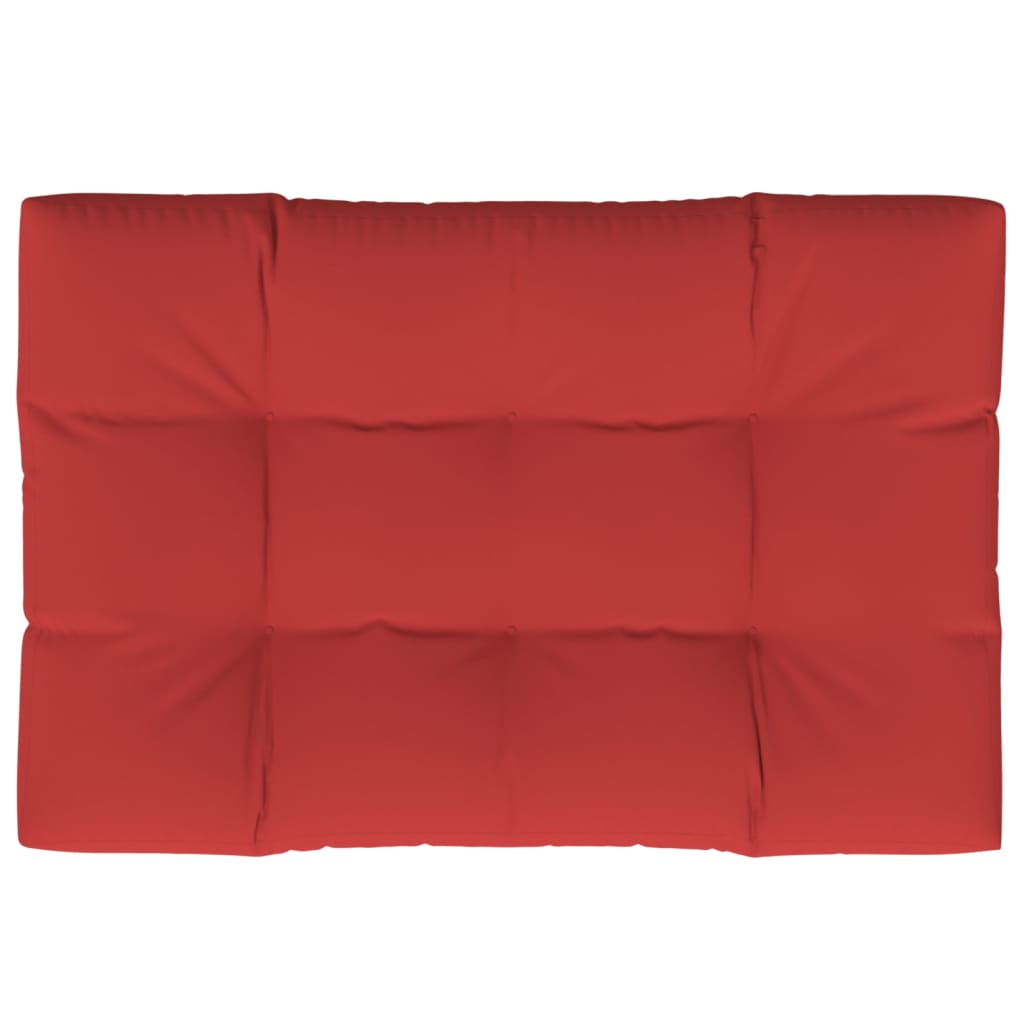 Vidaxl Palletpude 120x80x12 cm stof rød