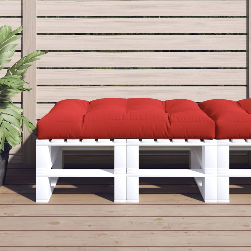 Vidaxl Palletpude 120x80x12 cm stof rød