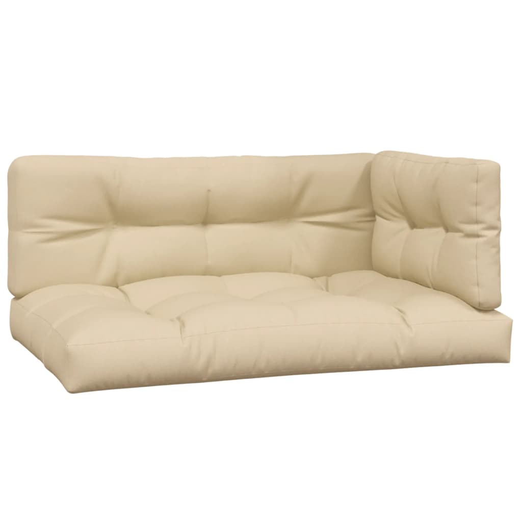 Vidaxl pallepuder 3 st stof beige