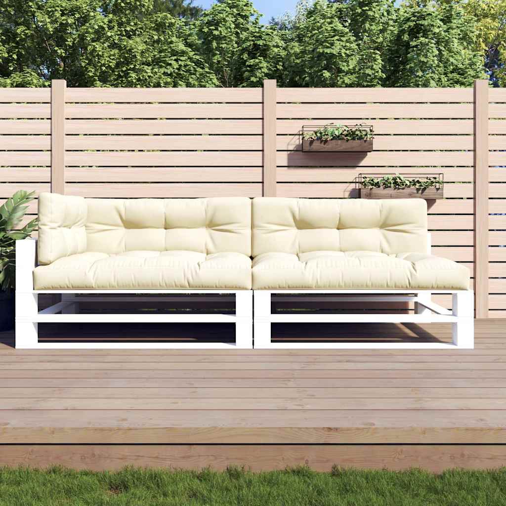 Vidaxl Pallet puder 5 st stof crème -farvet