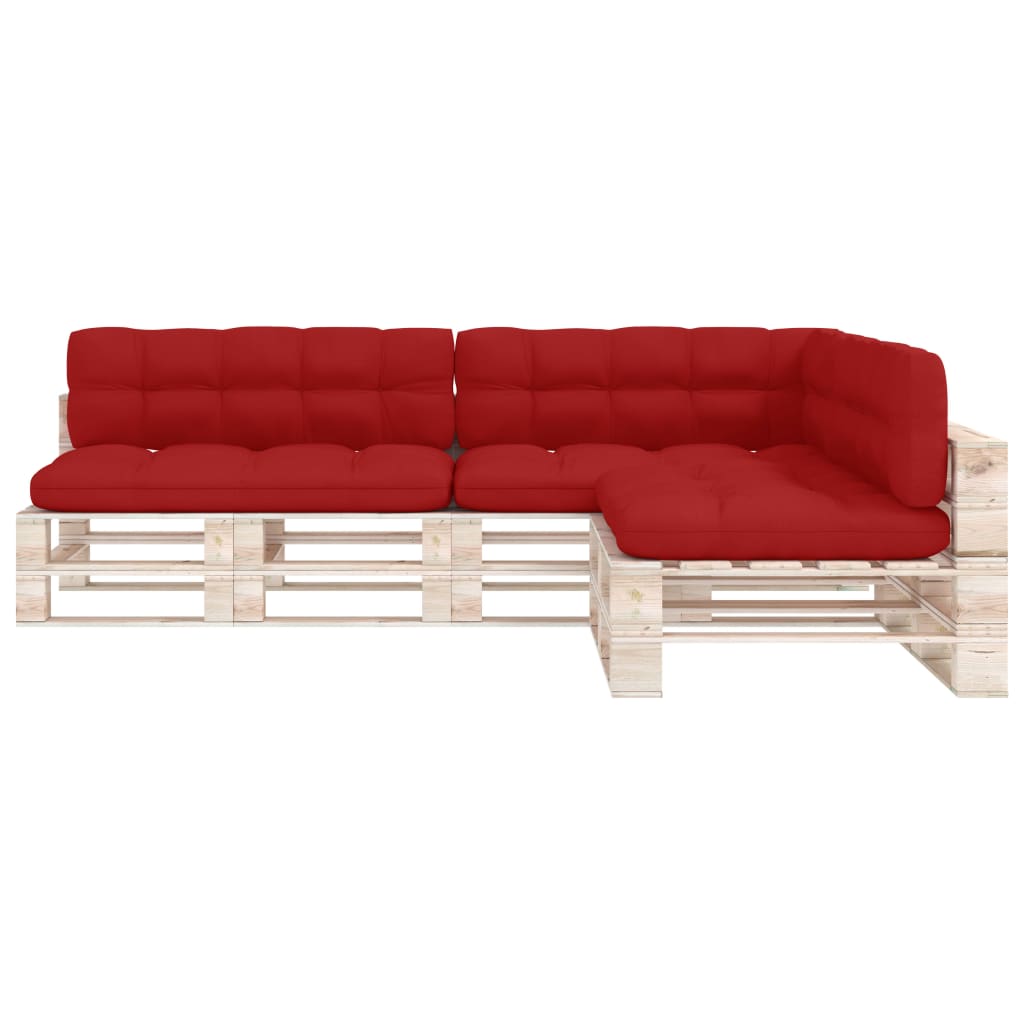 Vidaxl Bank Puder Palle 7 St Red Red