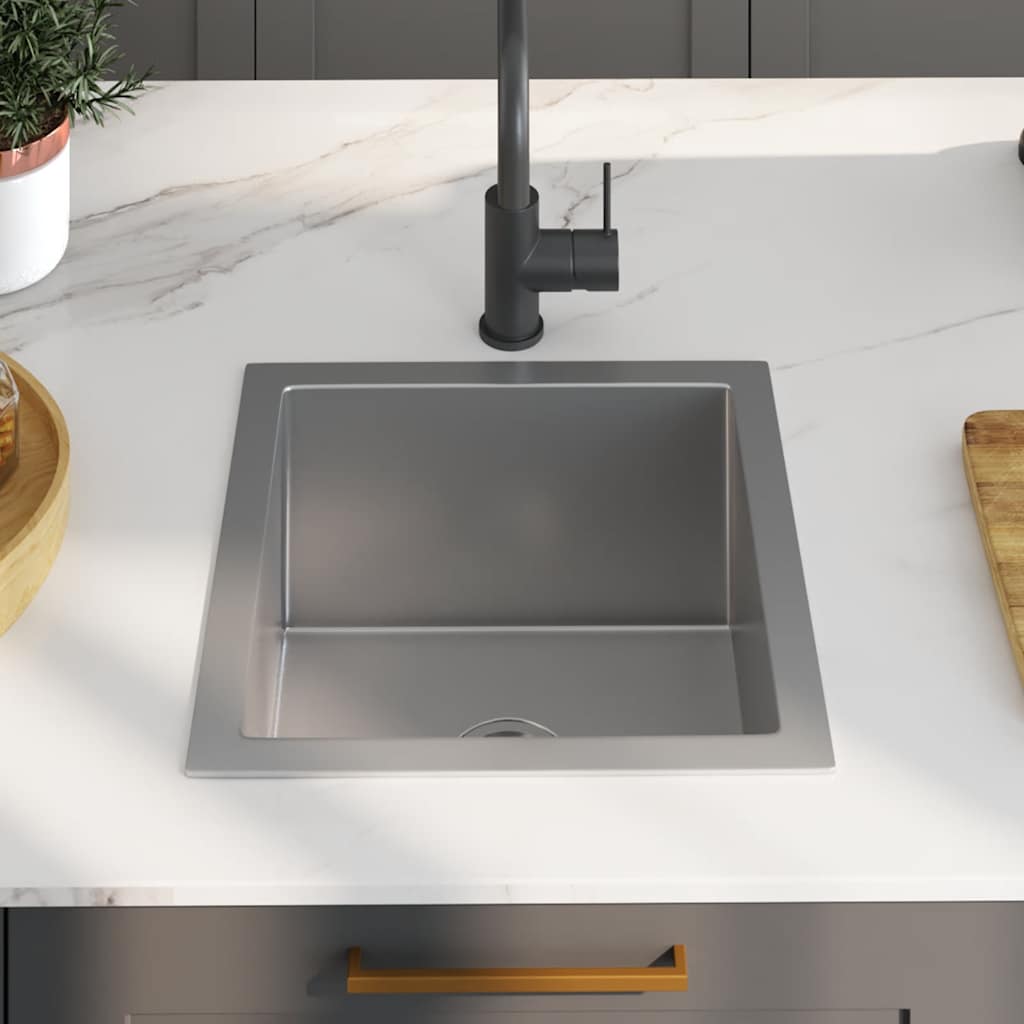 Vidaxl Sink håndlavet rustfrit stål