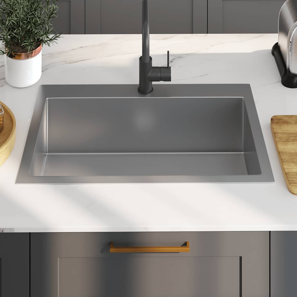 Vidaxl Sink håndlavet rustfrit stål