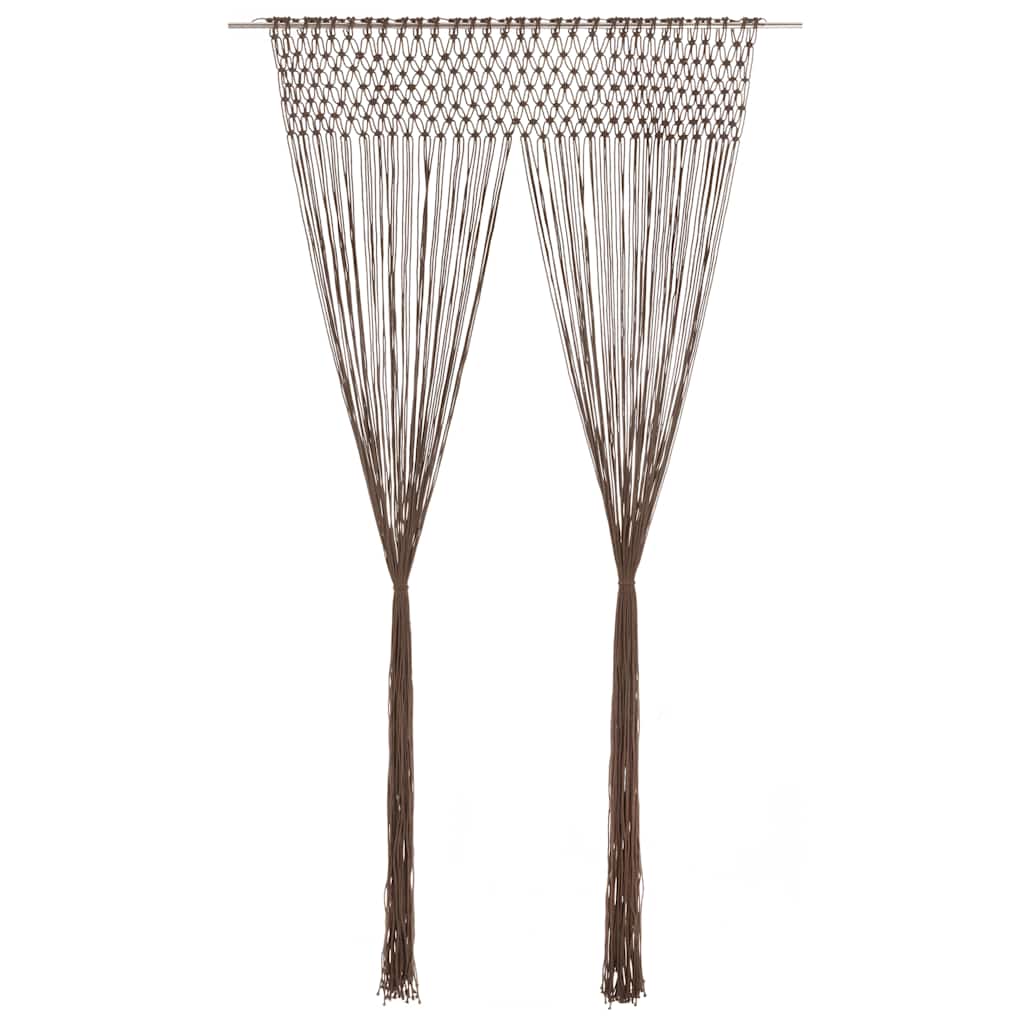 Vidaxl gardin makramé 140x240 cm bomuld taupe
