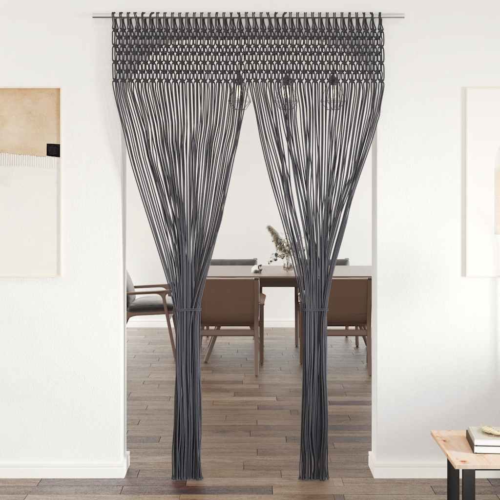 Vidaxl Curtain Macramé 140x240 cm bomuldsanthracit