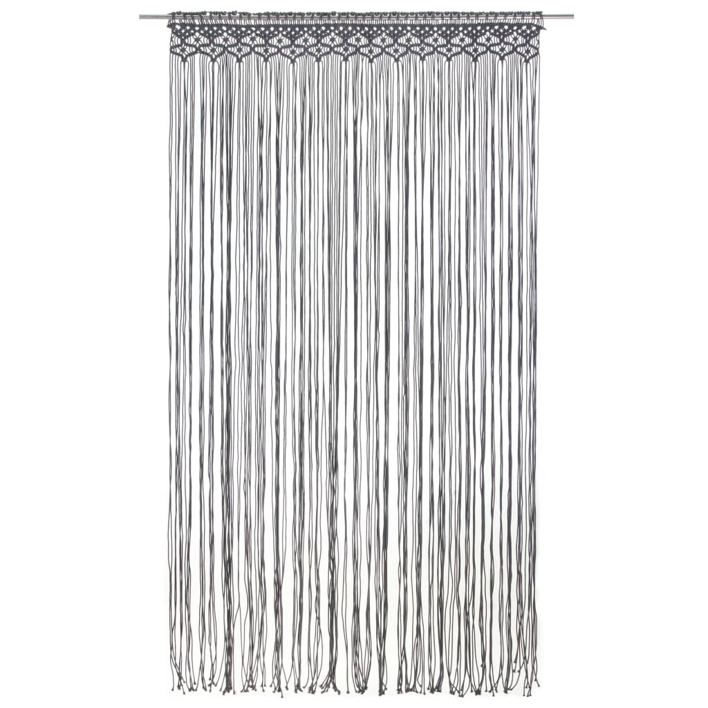Vidaxl Curtain Macramé 140x240 cm bomuldsanthracit