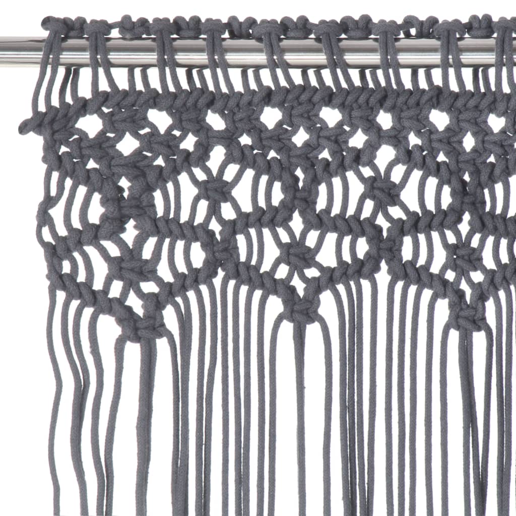 Vidaxl Curtain Macramé 140x240 cm bomuldsanthracit