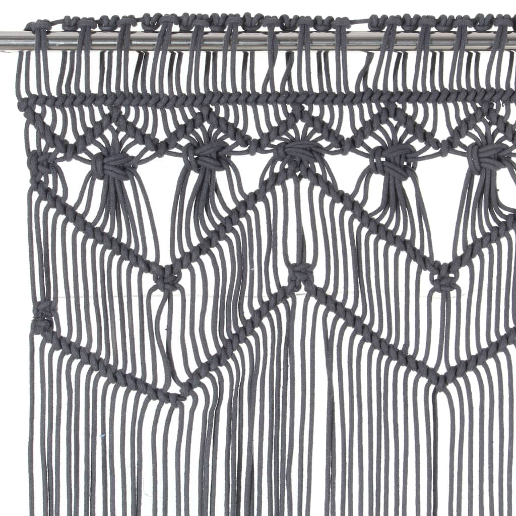 Vidaxl Curtain Macramé 140x240 cm bomuldsanthracit