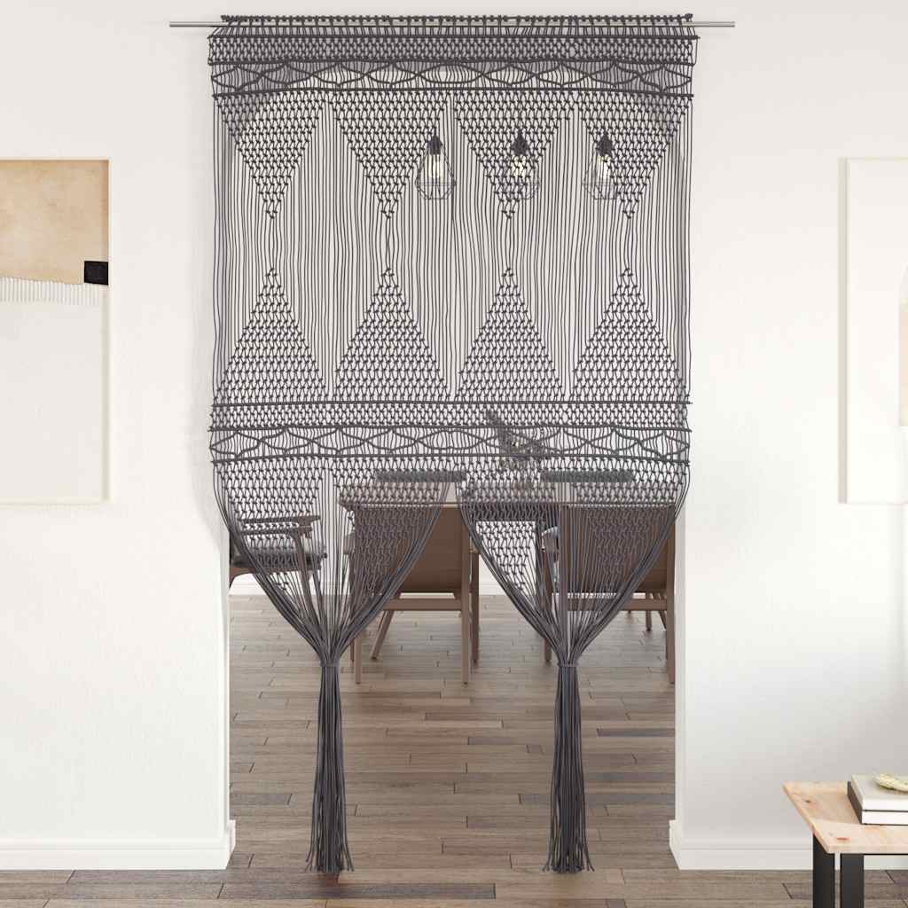 Vidaxl Curtain Macramé 140x240 cm bomuldsanthracit
