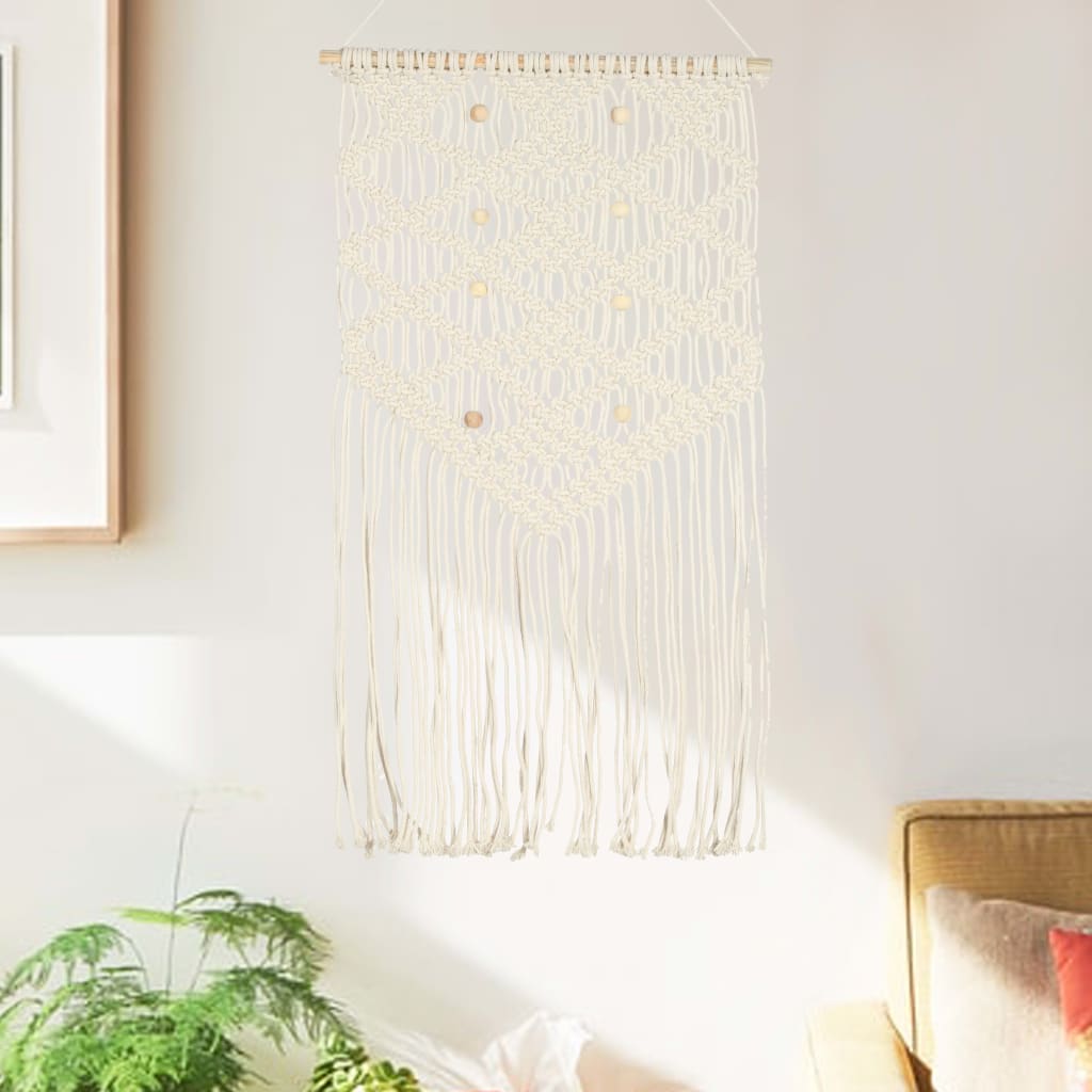 Vidaxl Wall Hanger Macramé 40x80 cm bomuld