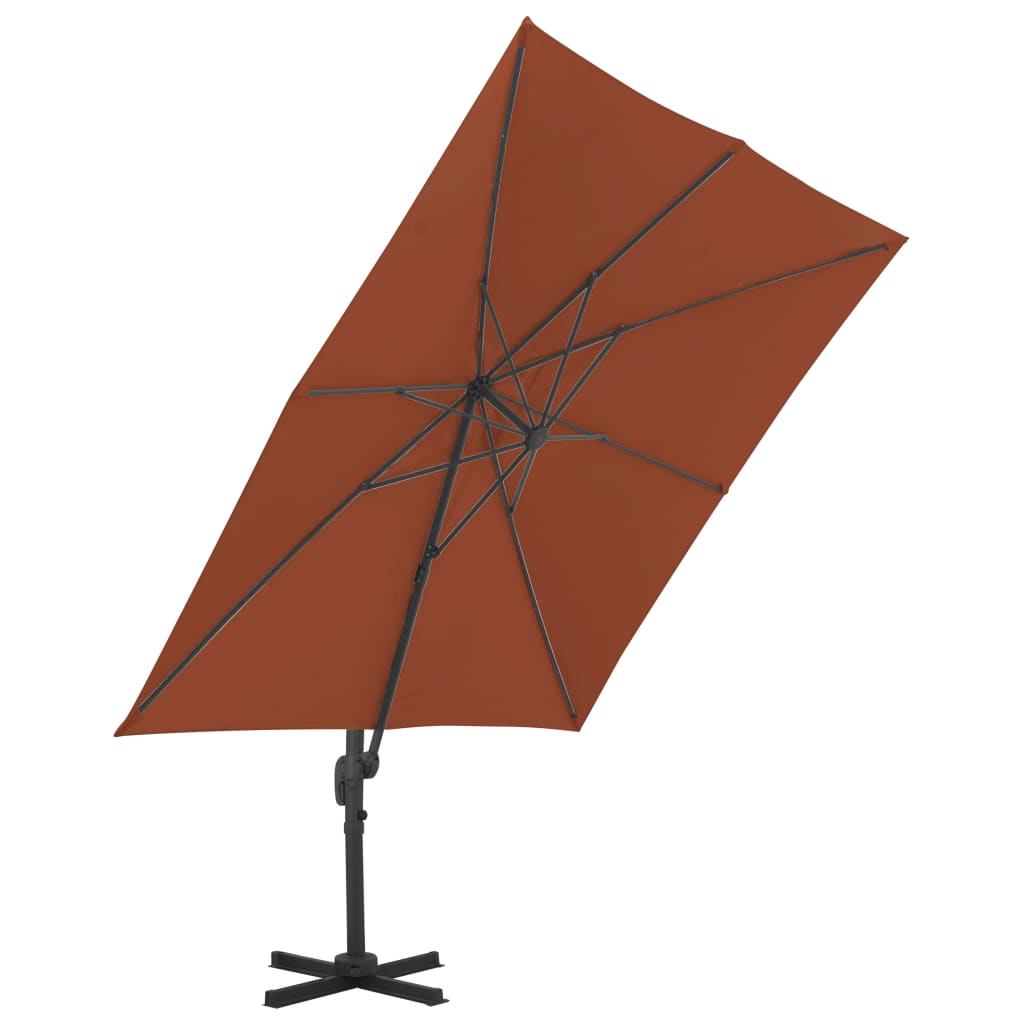 Vidaxx flydeparasol med aluminiumsstang 400x300 cm terracotta farvet