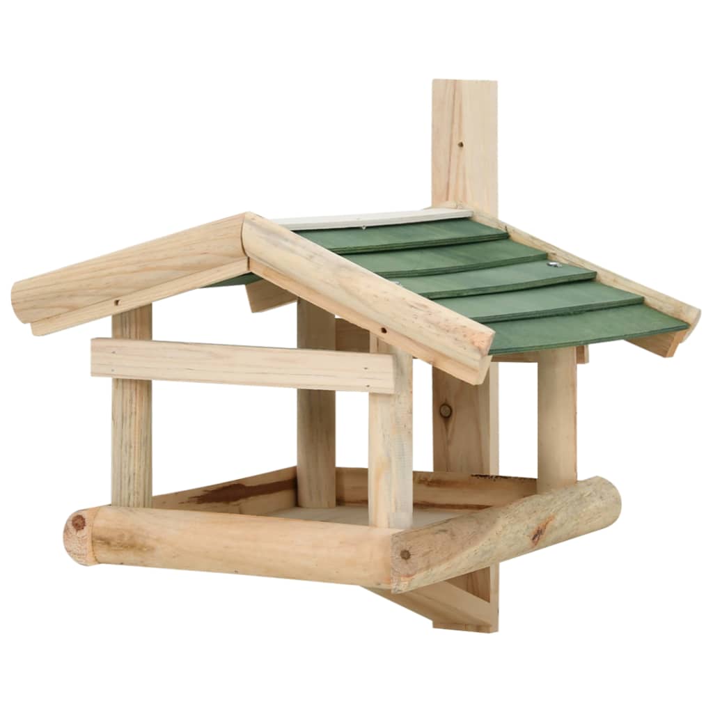 VidaXL fuglefoder 35x29,5x21 cm massivt træ