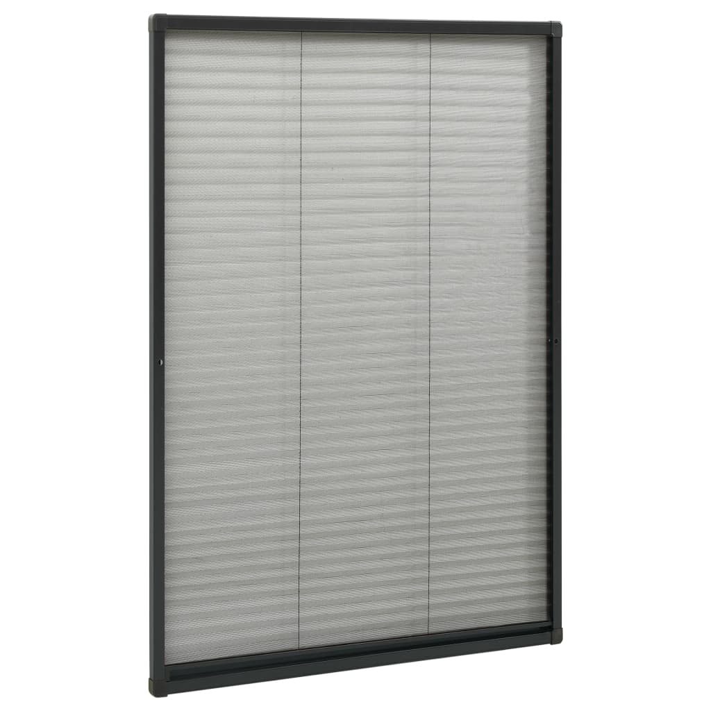 Vidaxl raamhor plissé 80x160 cm aluminium antraciet