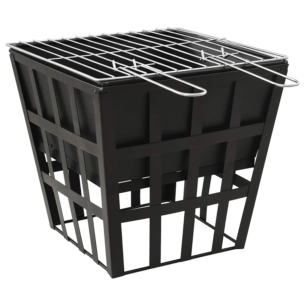 Vidaxl vuurplaats en barbecue 2-in-1 34x34x48 cm staal
