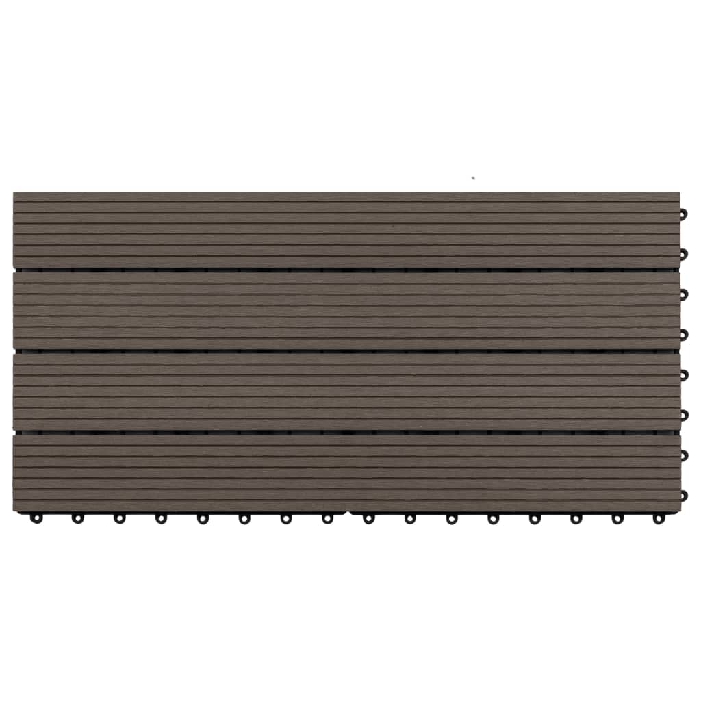 Vidaxl Terrace Fliser 6 stk. 60x30 cm 1,08 m² HKC mørkebrun