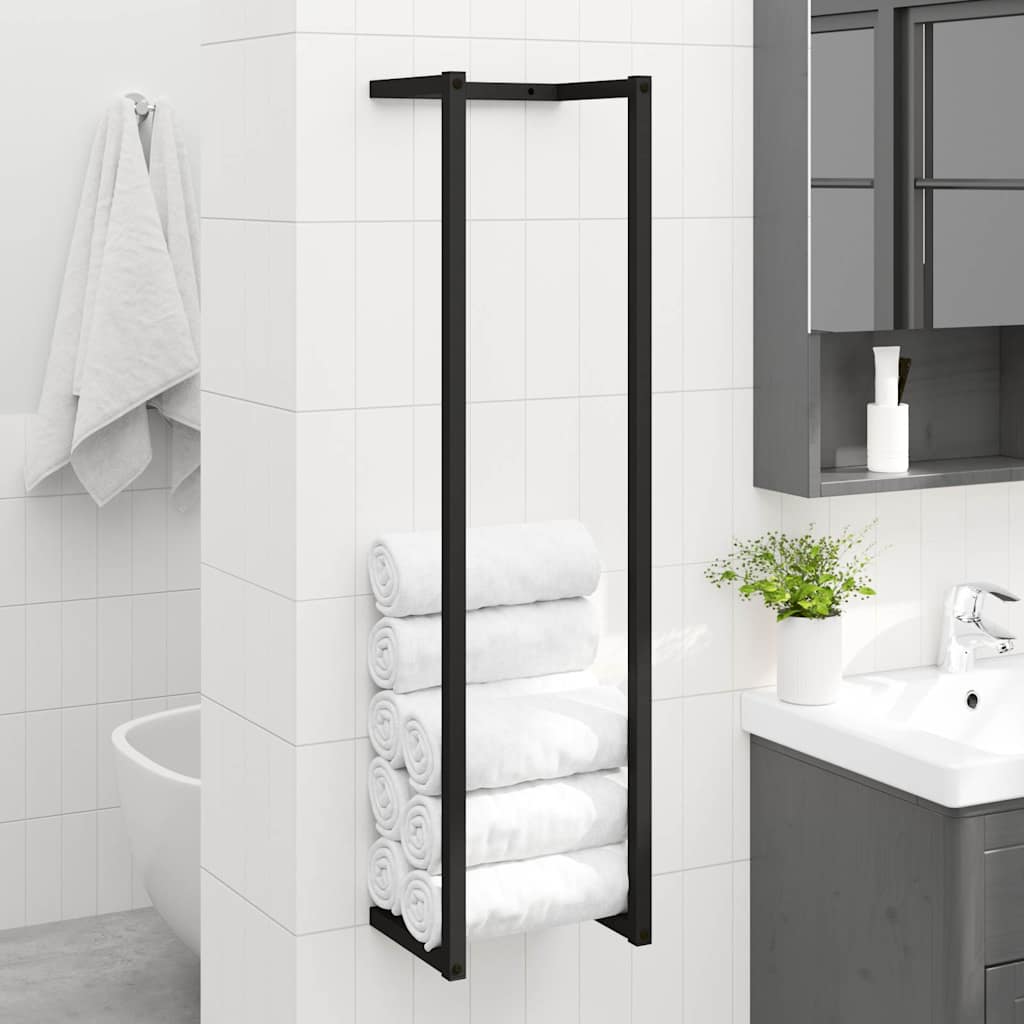 Vidaxl håndklæde rack 25x20x95 cm jern sort