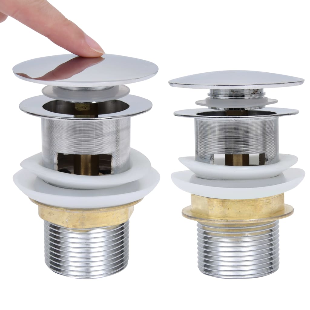 Vidaxl Drain Pop-Up uden overløb 6,4x6,4x9,1 cm sølvfarvet