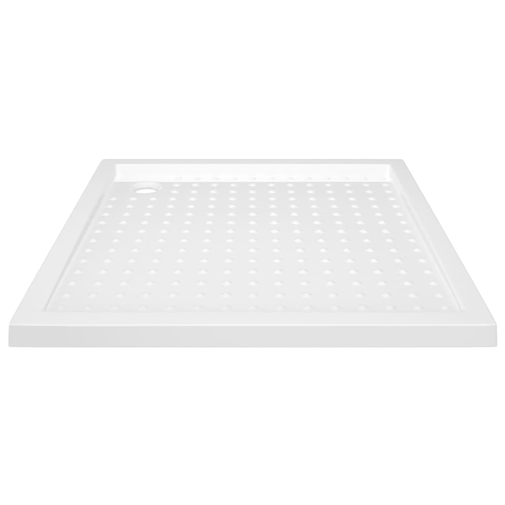 Vidaxl brusebakke med studs 80x80x4 cm abs hvid