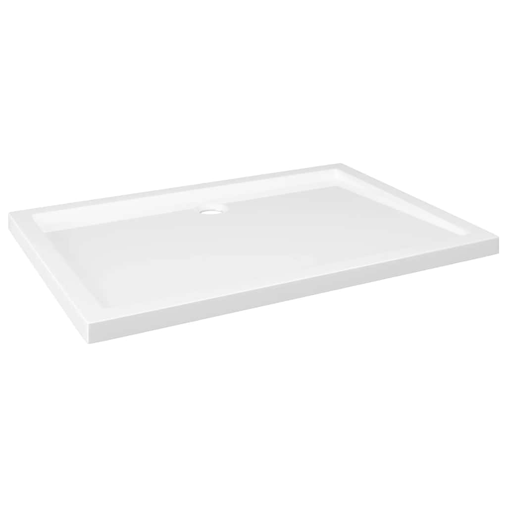 Vidaxl brusebakke rektangulær 70x100 cm abs hvid