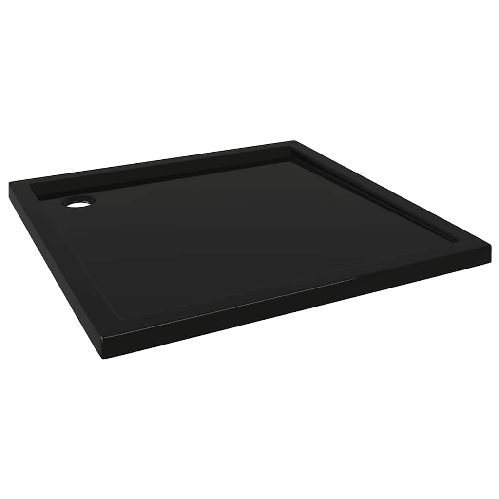 Vidaxl brusebakke firkant 80x80 cm abs sort
