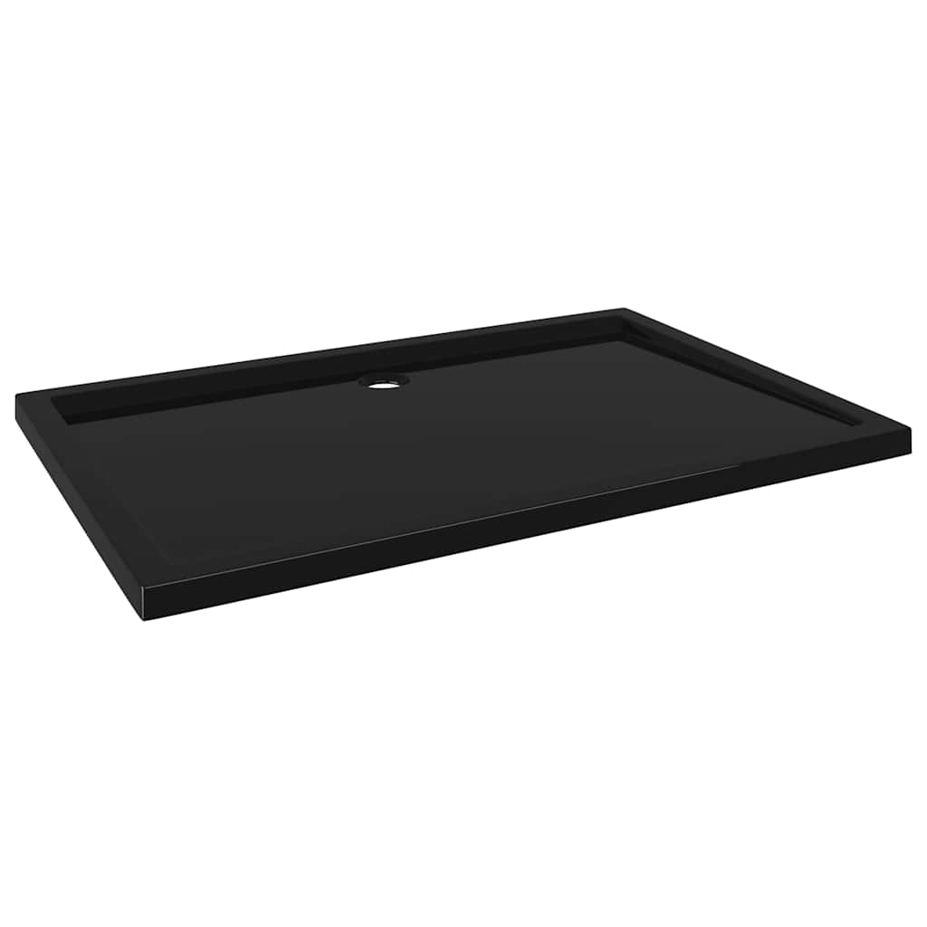 Vidaxl brusebakke rektangulær 80x120 cm abs sort