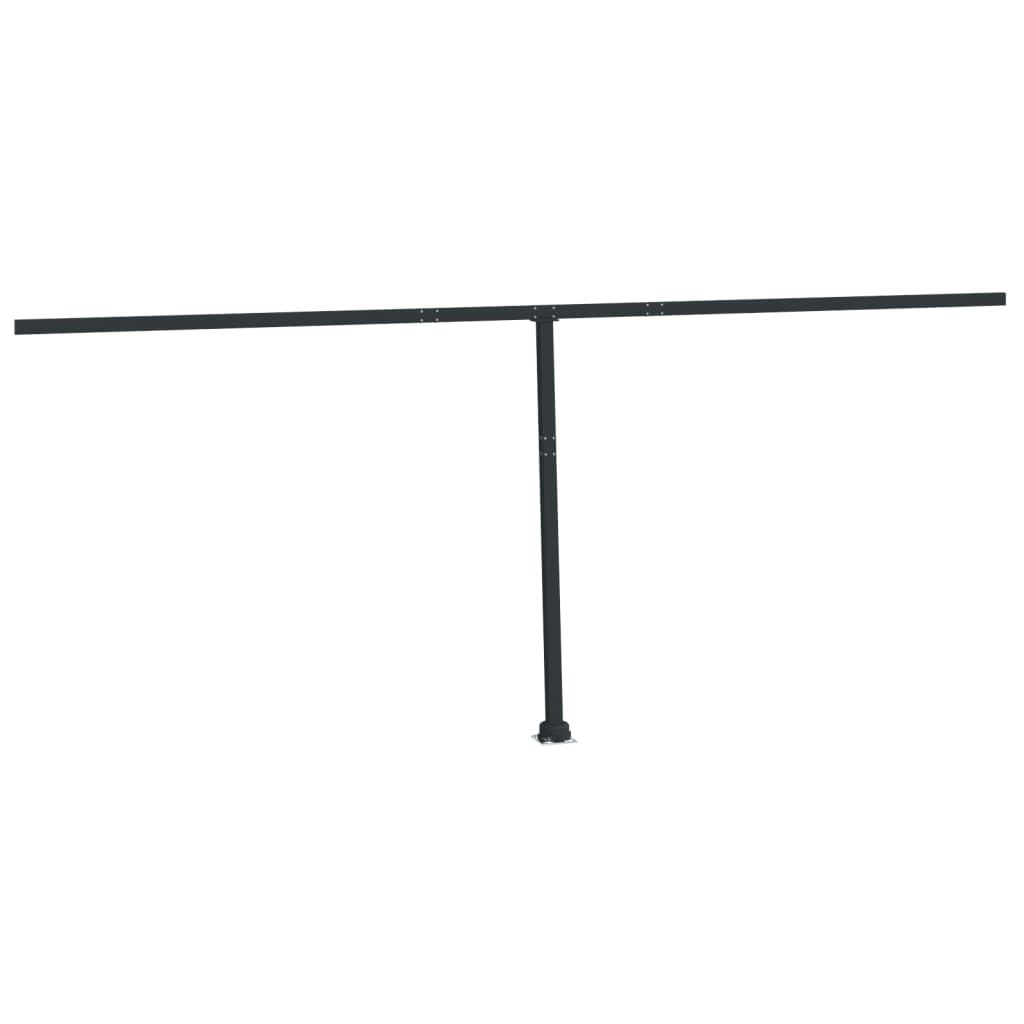 Vidaxl Laifel Pole Set 600x245 cm Iron Anthracite -farvet