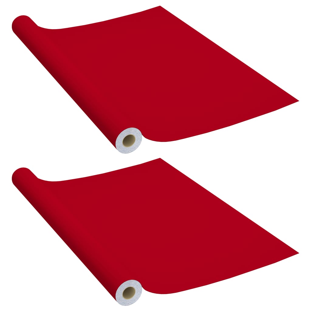 Vidaxx møbelfolier selvklæbende 2 stk 500x90 cm PVC rød