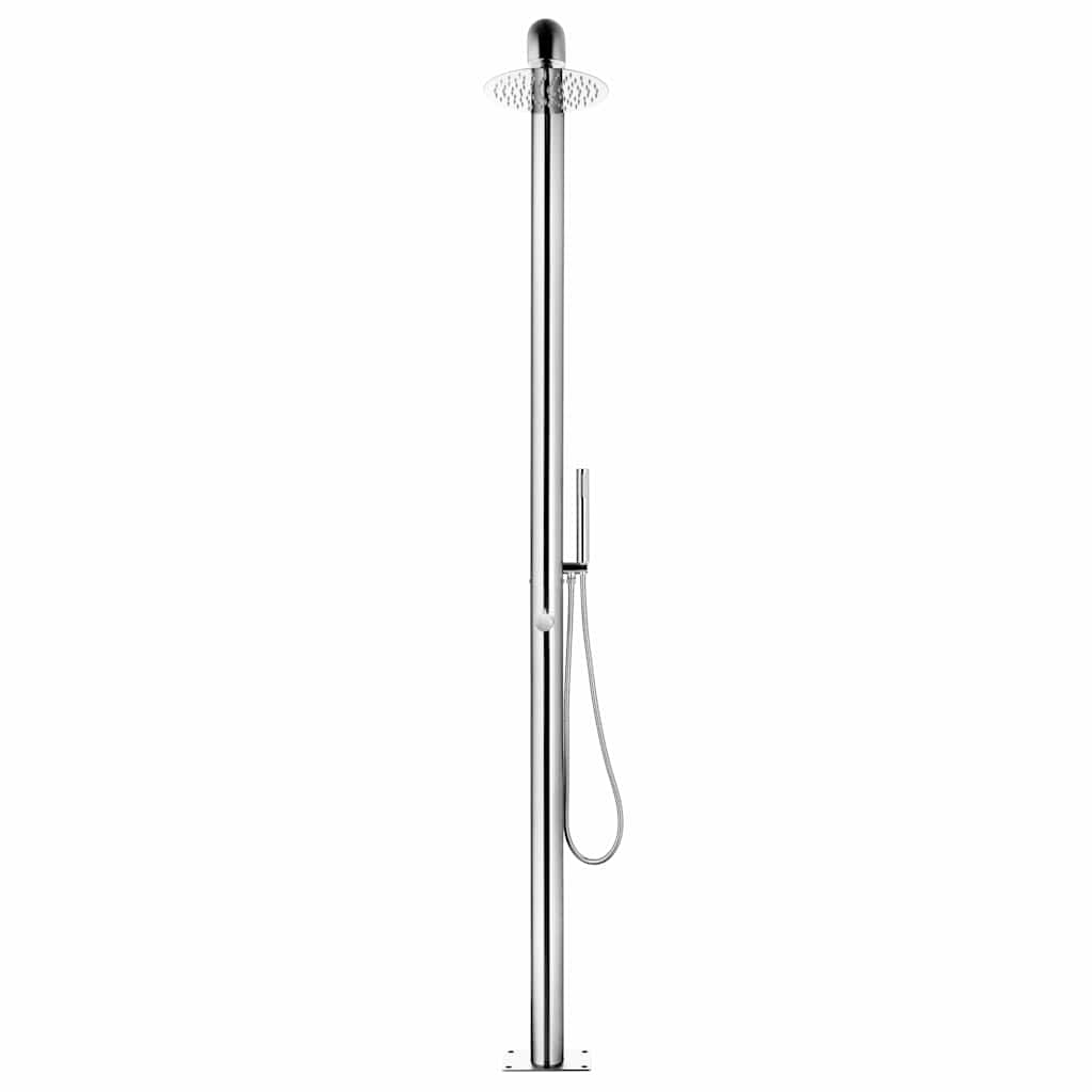 Vidaxl udendørs bruser 225 cm rustfrit stål