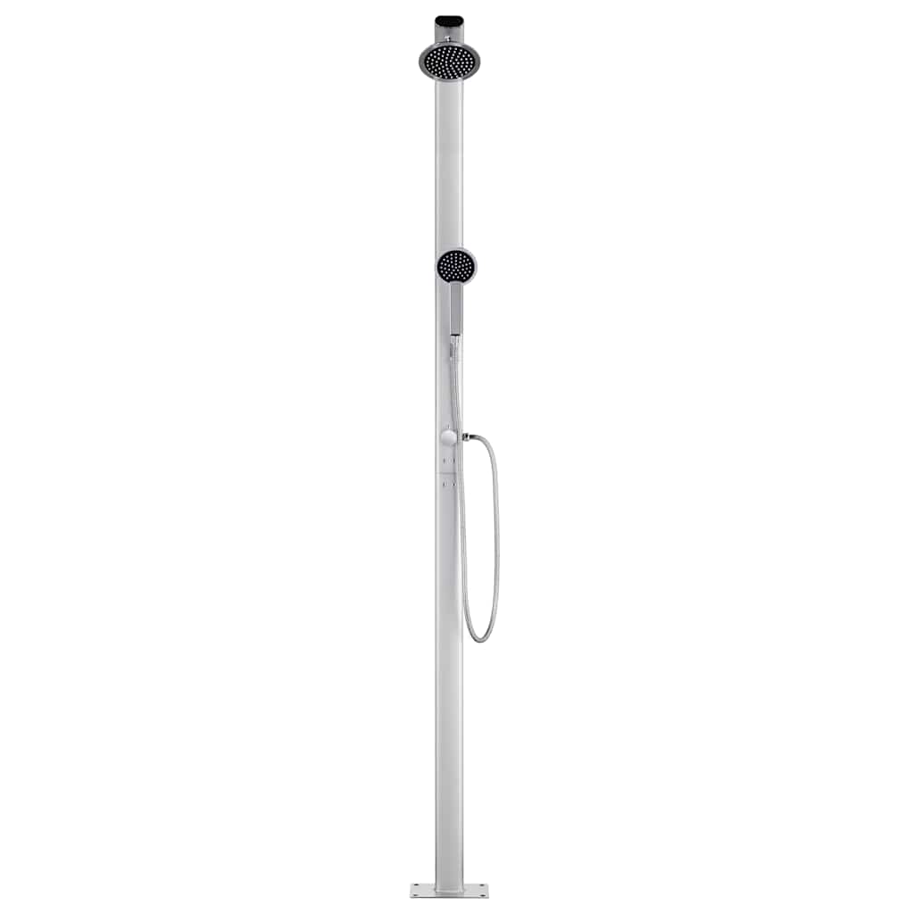 Vidaxx udendørs bruser 215 cm aluminium