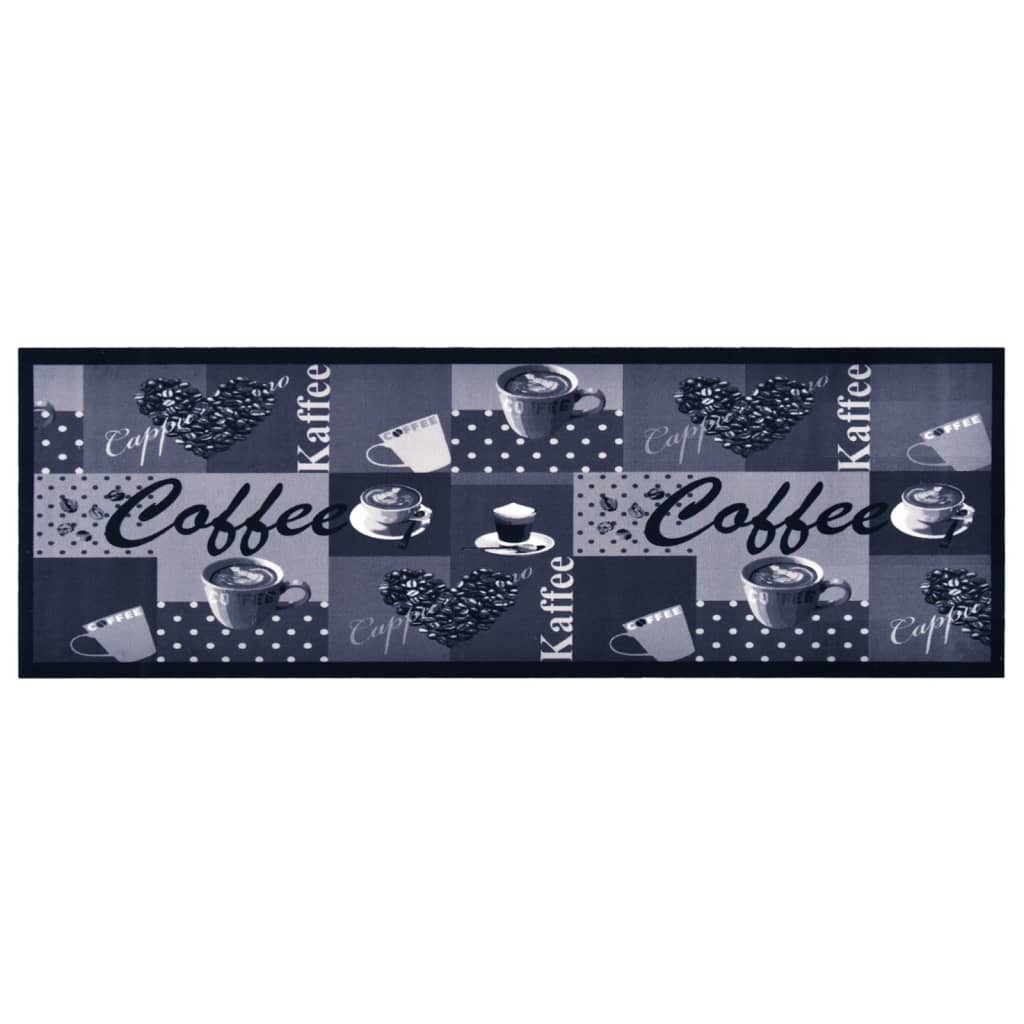 Vidaxl Kitchen Mat vaskbar kaffe 60x300 cm blå