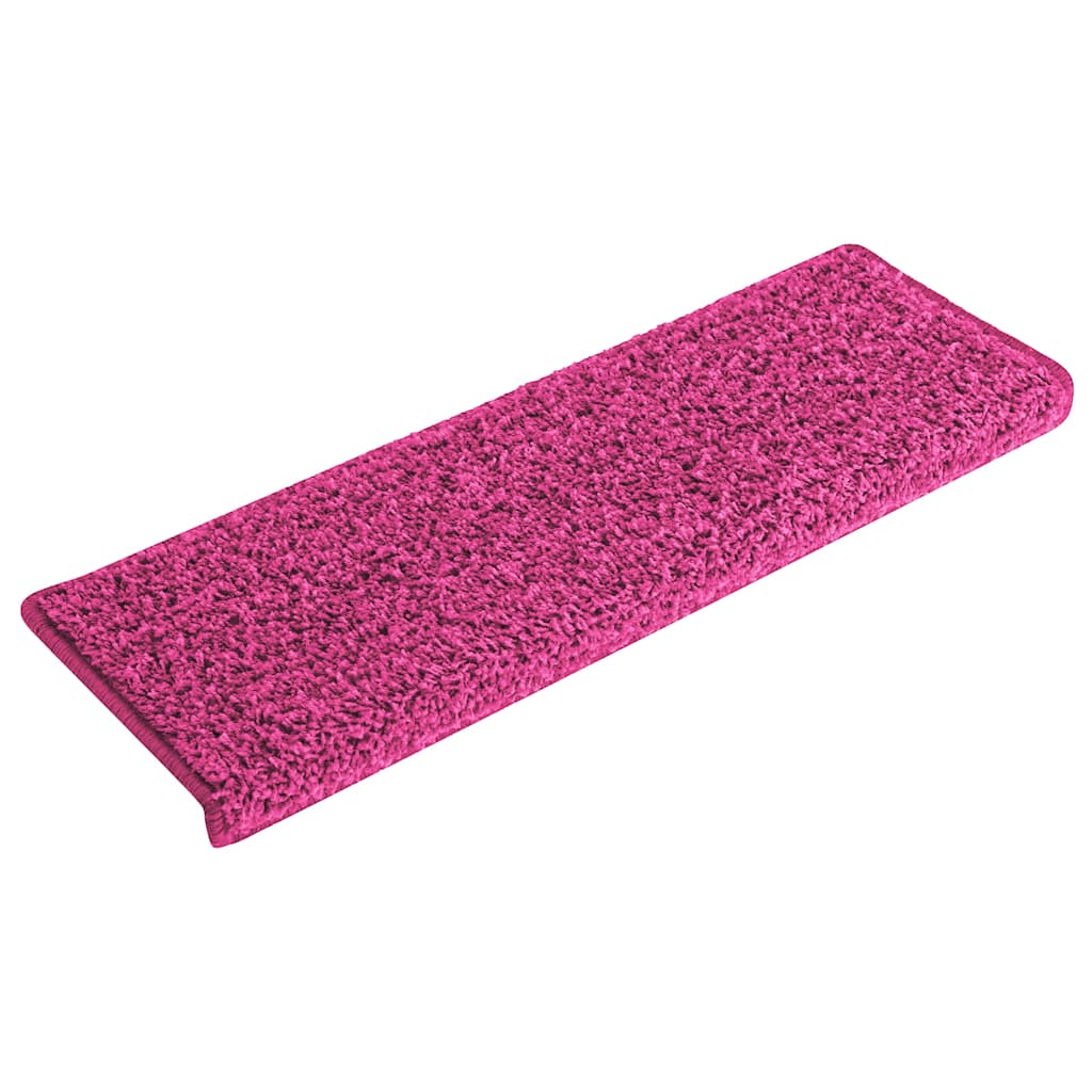 Vidaxx trappemåtter 15 stk 65x21x4 cm pink rektangulær kant