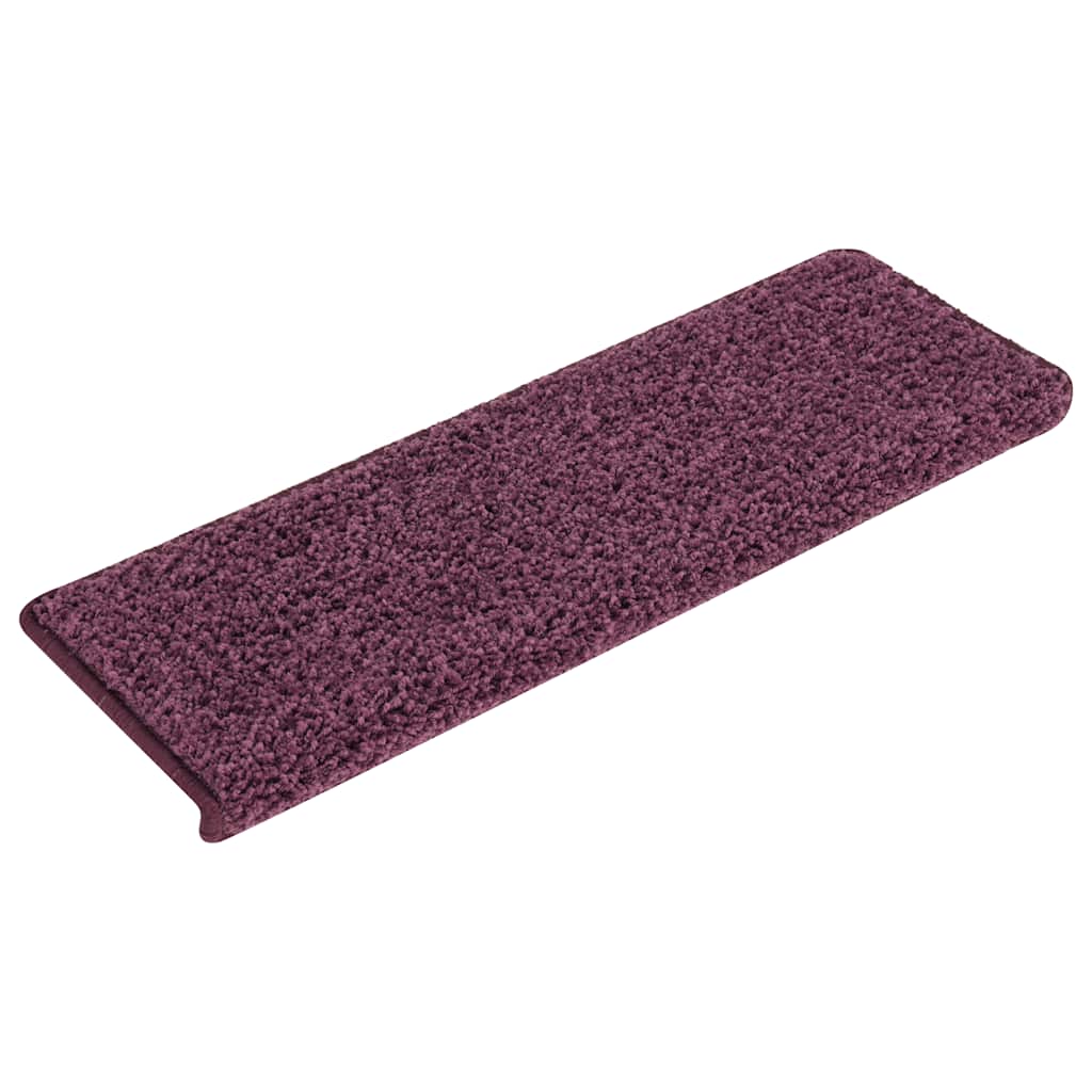 VidaXL trappemåtter 15 stk 65x21x4 cm mørk lilla rektangulær kant