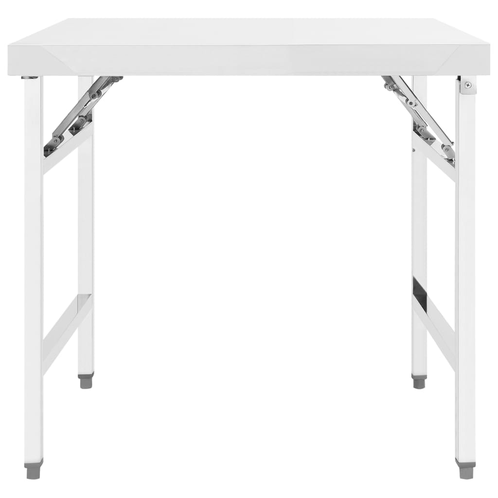 Vidaxl Kitchenwork Table Sammenfoldelig 85x60x80 cm rustfrit stål