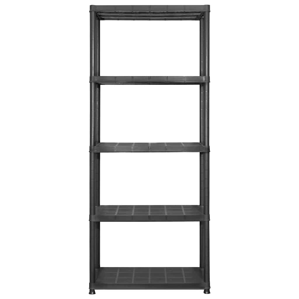 Vidaxx opbevaringsstativ 5-lags 213x38x170 cm plast sort